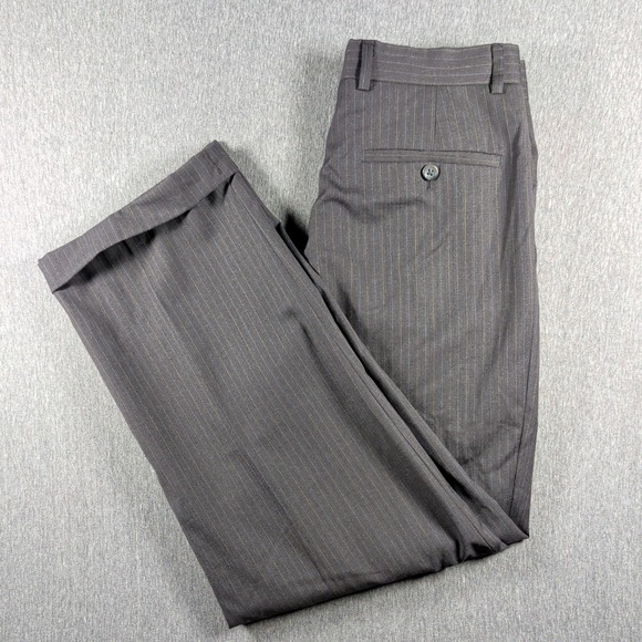 Joseph & Feiss Other - Joseph Feiss 29x29 Navy Blue Wool Pleated Cuffed Pinstripe Baggy Dress Pants EUC